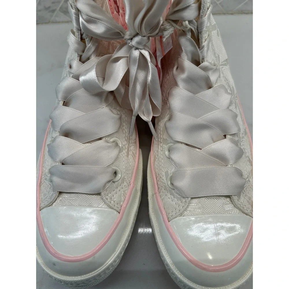 Converse Chuck Taylor All Star High Top Sneakers Flower Womens Size 7 Ribbon - Picture 11 of 11